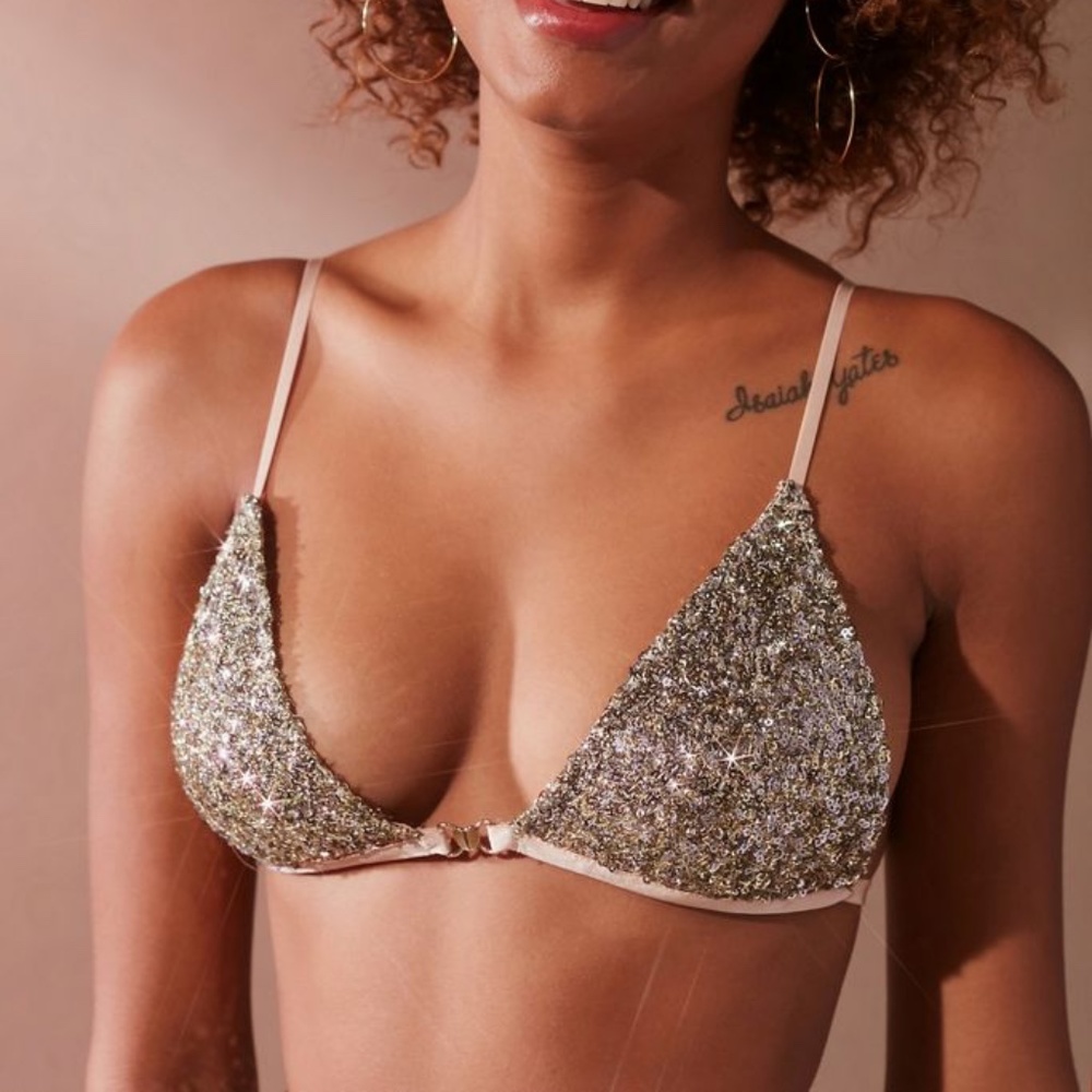 For Love & Lemons Eloise Sequin Bra Top